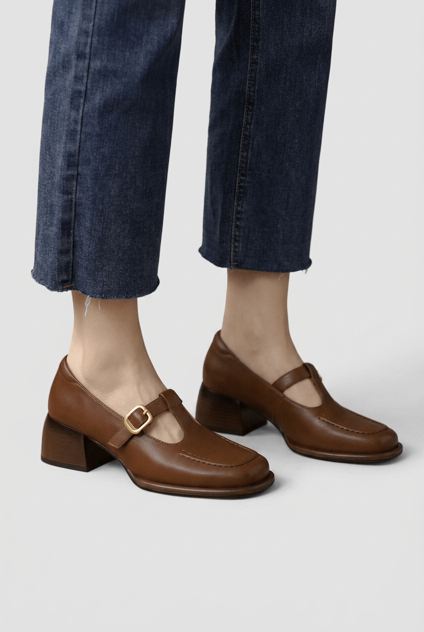 Women's Shoe | Adjustable Strap Square Toe