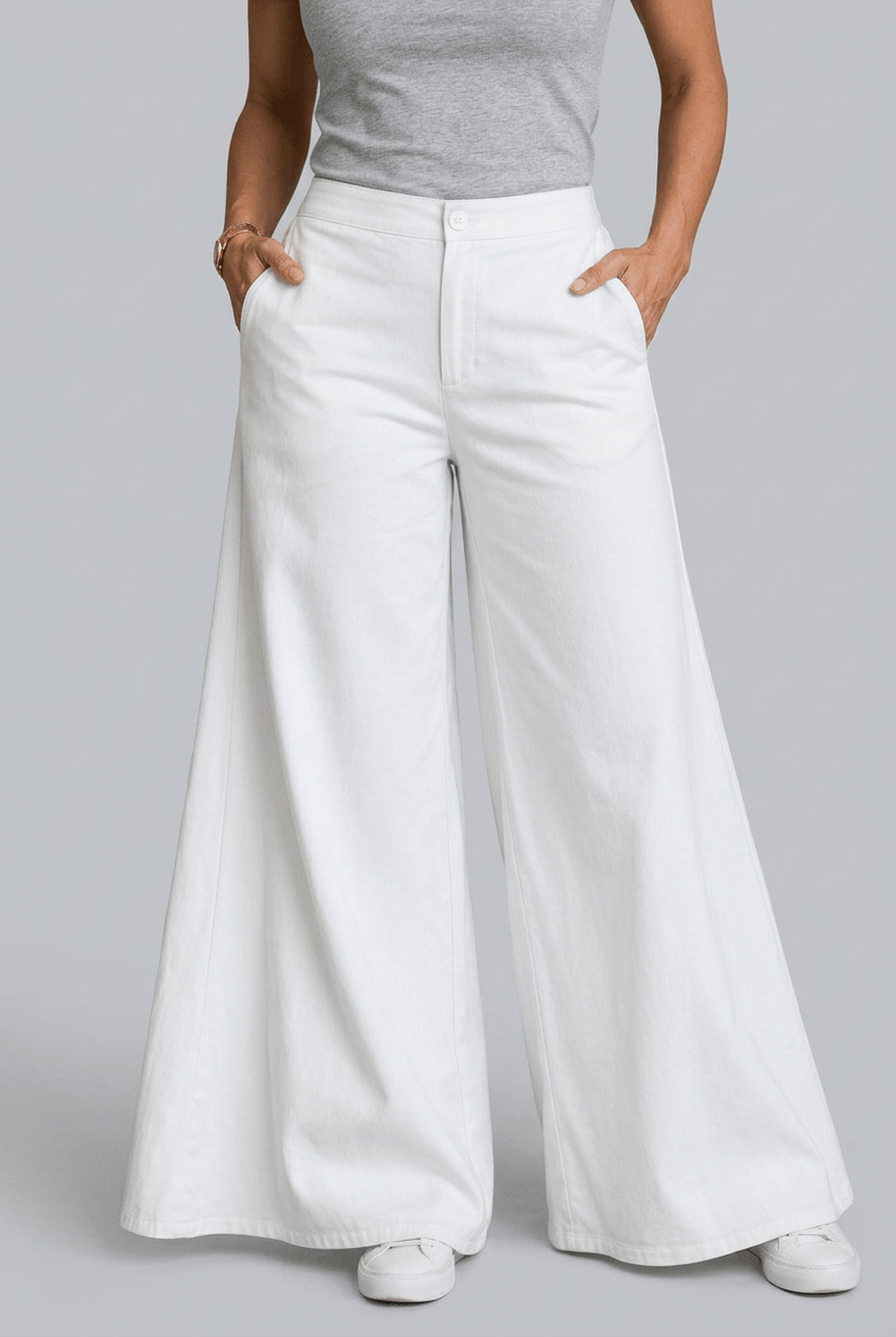 Women's Palazzo Wide Leg Trousers | High Waisted Flare