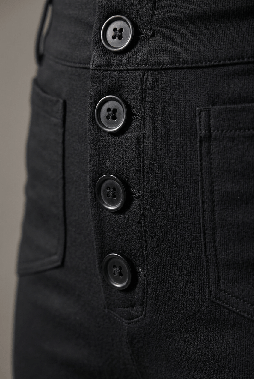 Women's Wide Leg Trousers | High Waisted & Button Front
