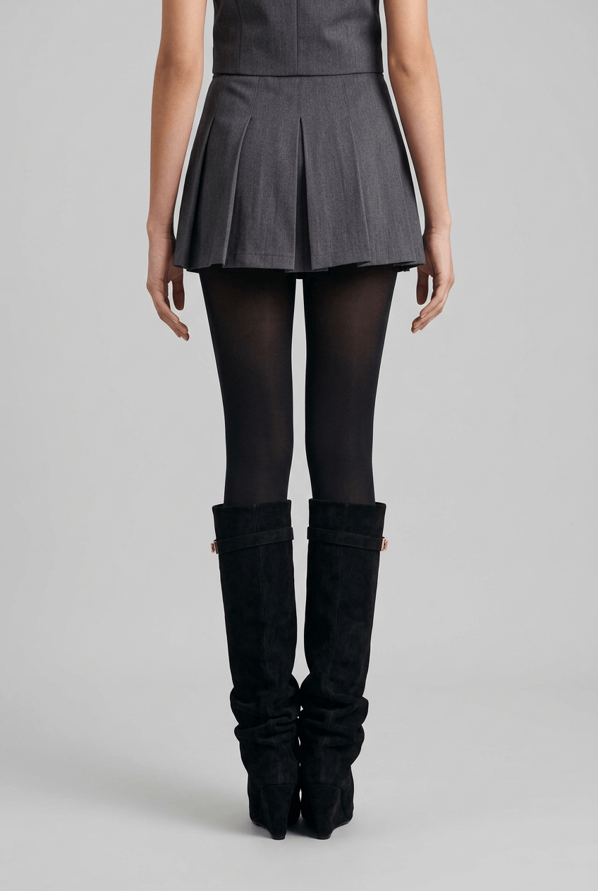 Women's Slouchy Knee High Boots | Hidden Wedge & Buckle