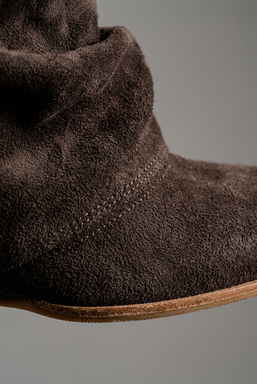 Women's Slouchy Knee High Boots | Round Toe & Hidden Heel