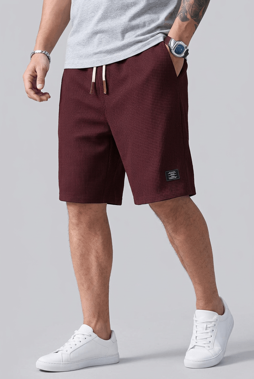 Men's Shorts | Waffle Texture & Elasticated Drawstring Waist