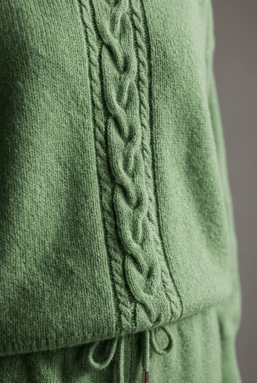 Women's Knitted Loungewear Set | Cable Knit Jumper