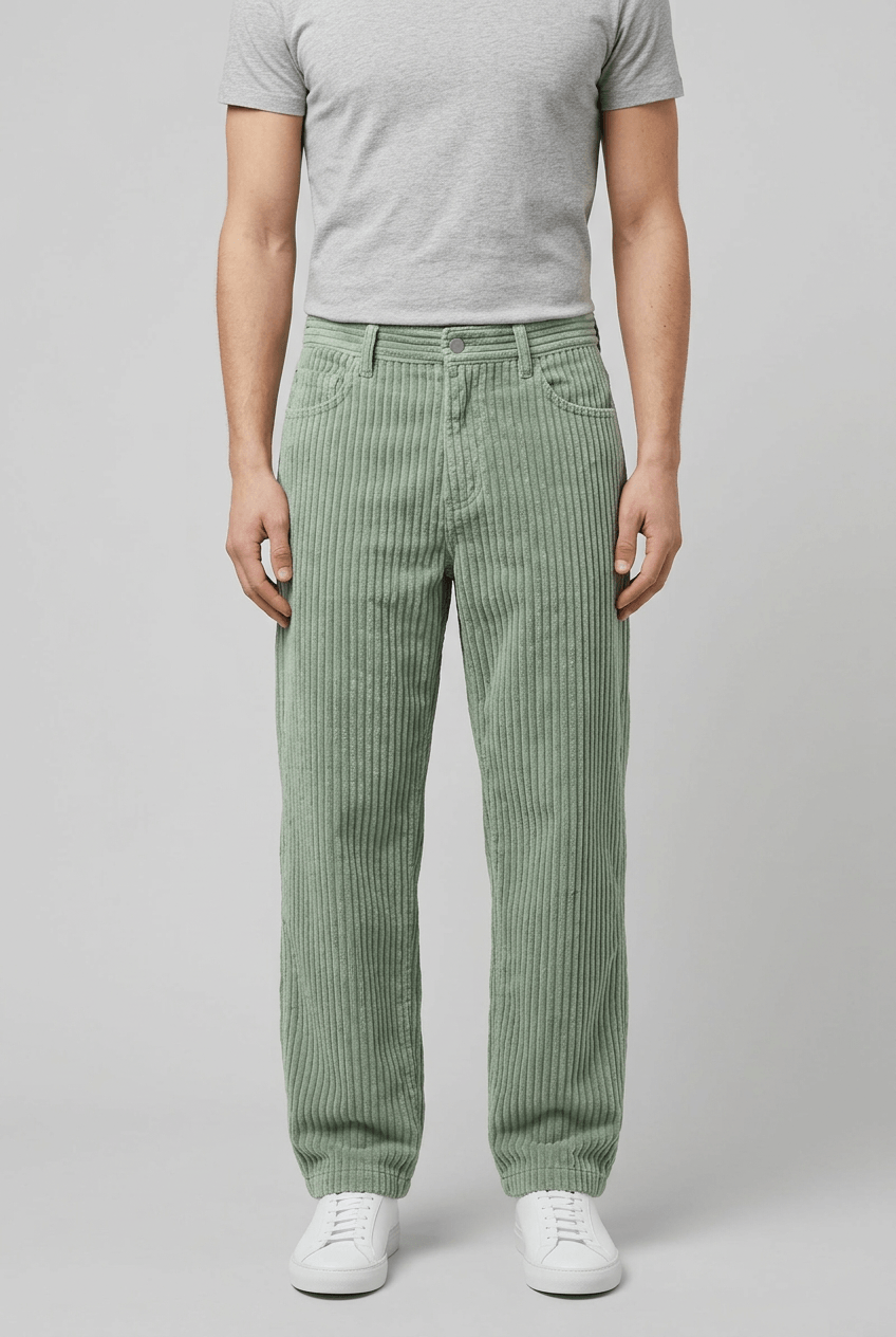 Men's Corduroy Trousers | Wide Wale Straight Fit