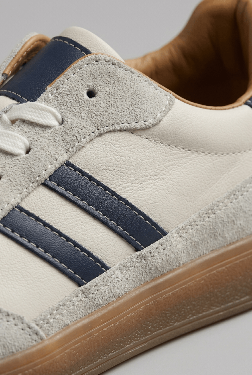 Men's Retro Trainers | Striped Panel Detail