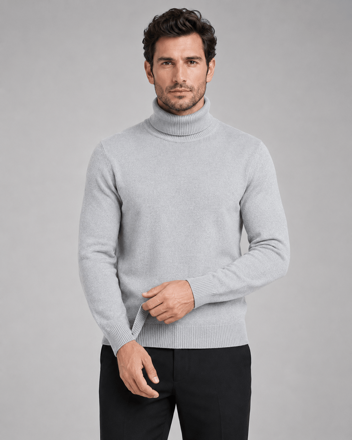 Men's Turtleneck Jumper | Ribbed Roll Neck  Meta title