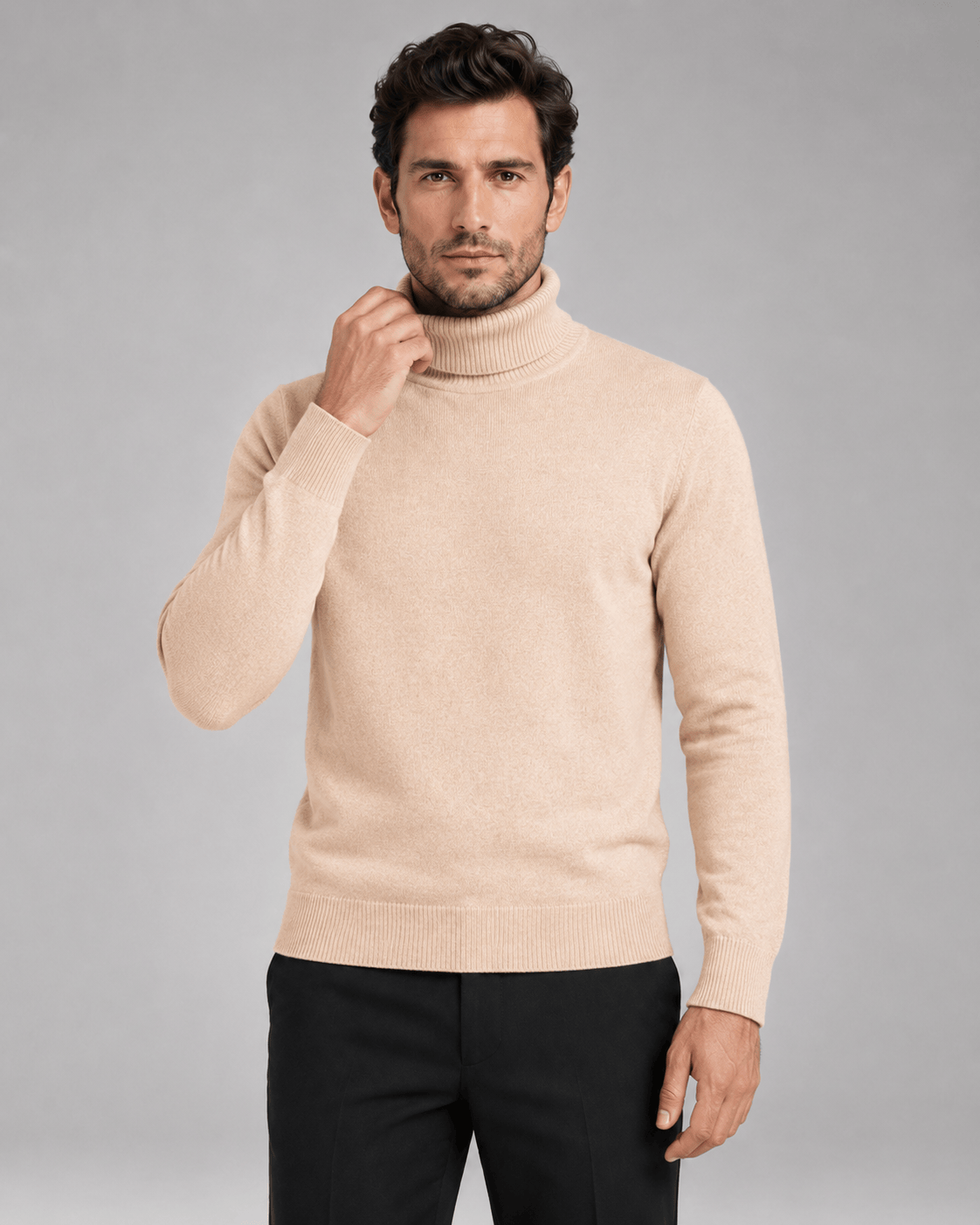Men's Turtleneck Jumper | Ribbed Roll Neck  Meta title