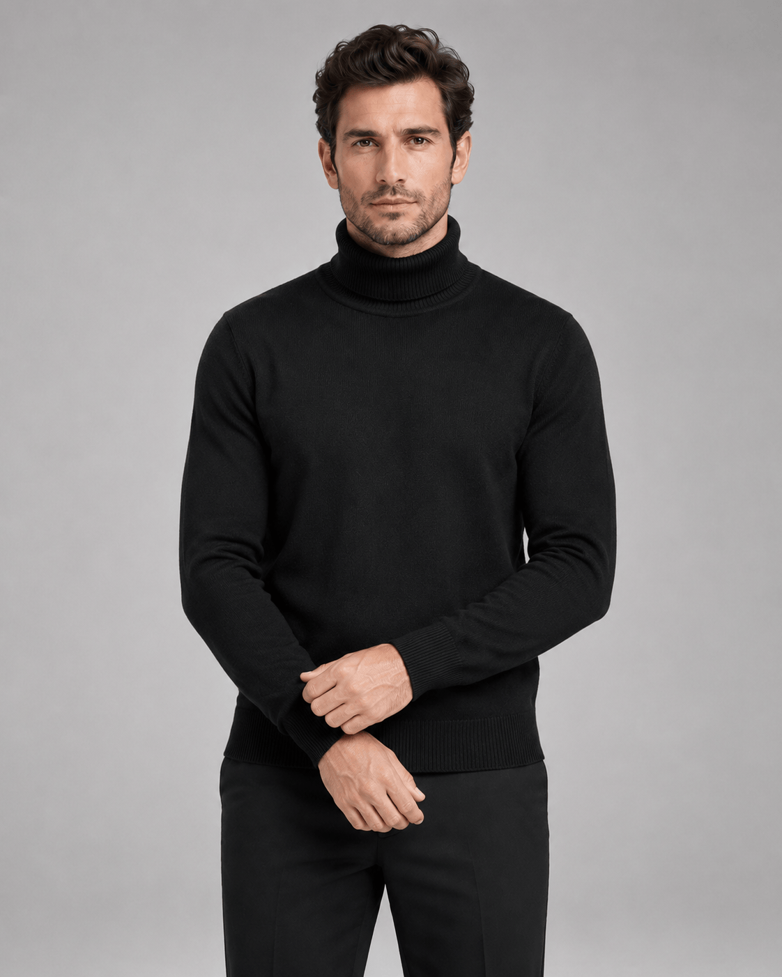 Men's Turtleneck Jumper | Ribbed Roll Neck  Meta title