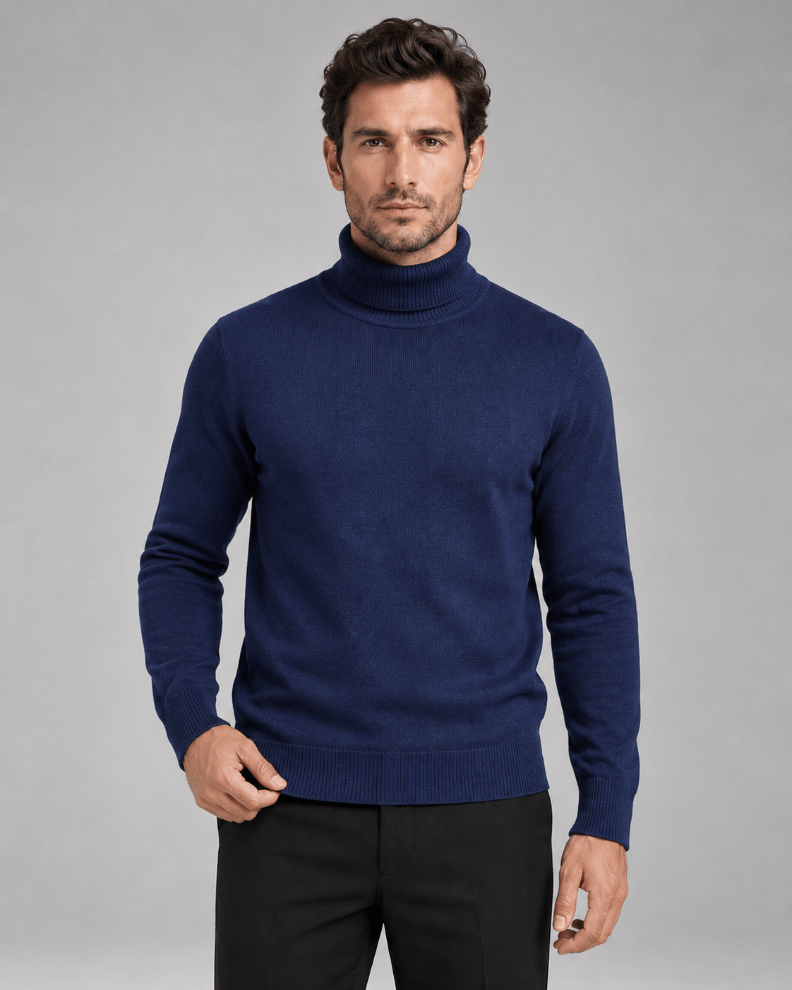 Men's Turtleneck Jumper | Ribbed Roll Neck  Meta title