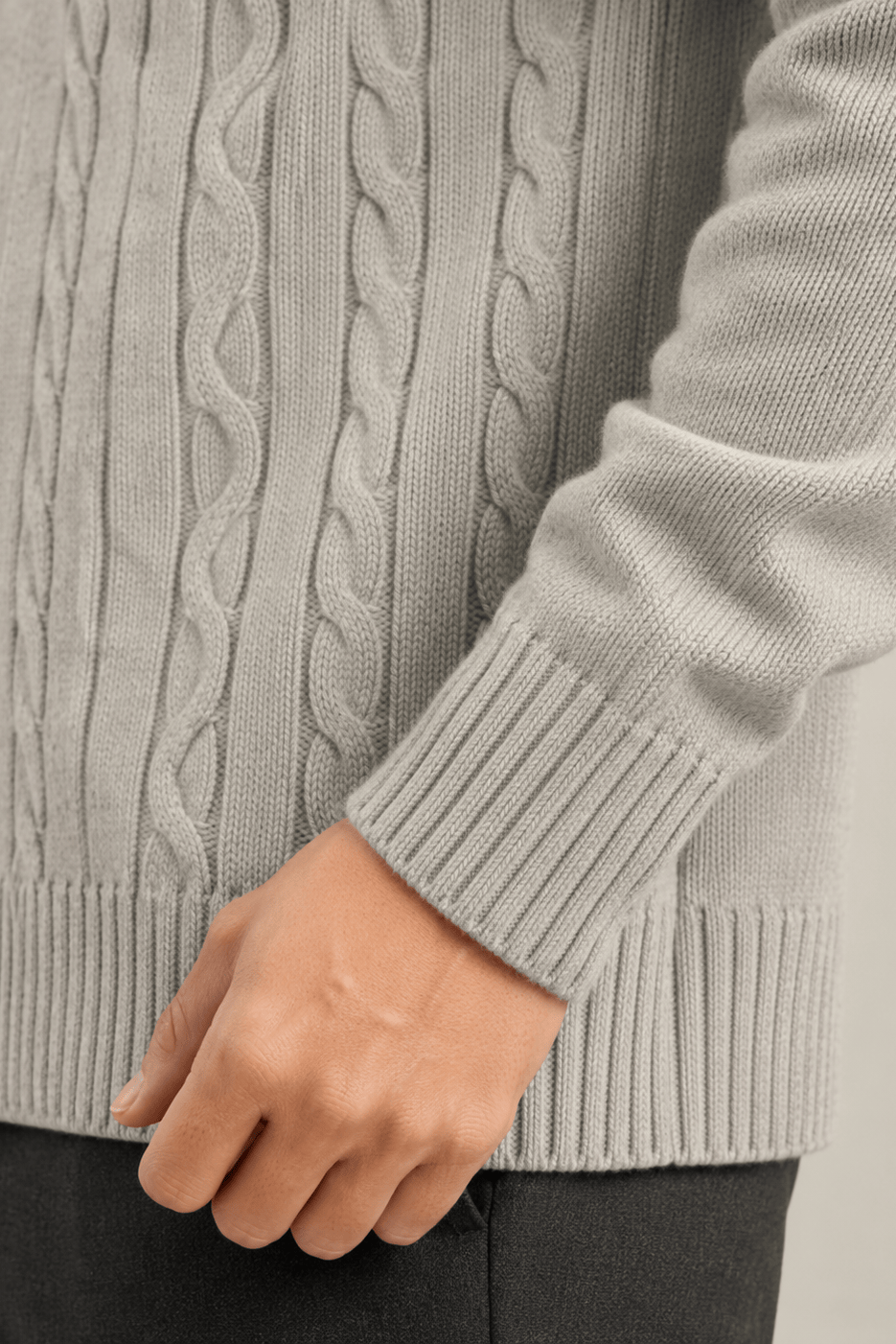 Men's Cable Knit Cardigan | V-Neck & Button Front