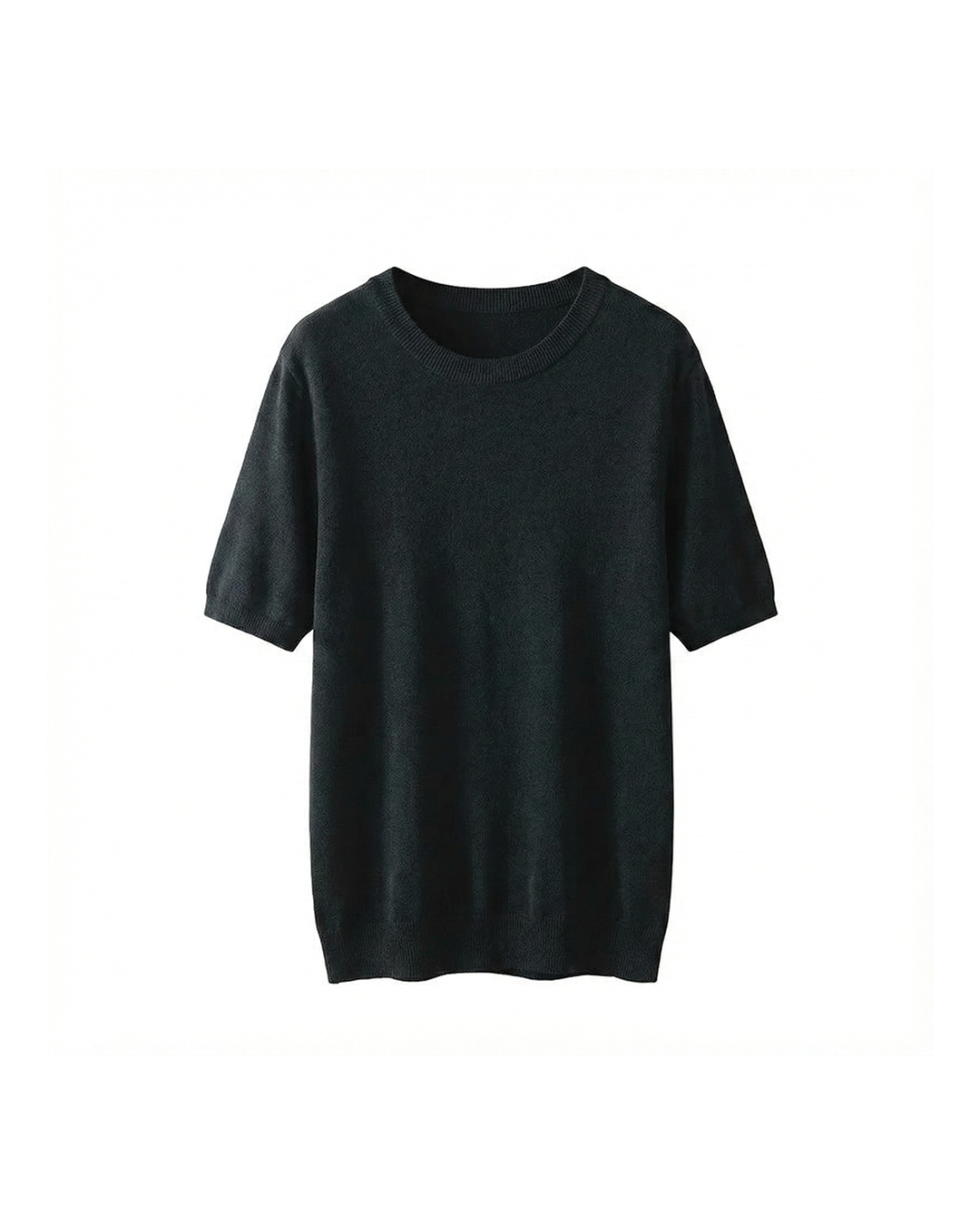 Men's Cashmere T Shirt | Short Sleeve O Neck Knit Design