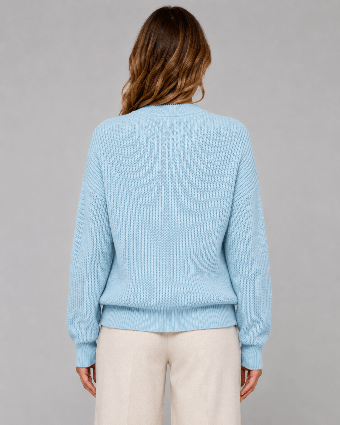 Women's Ribbed Knit Henley Jumper | Button Placket