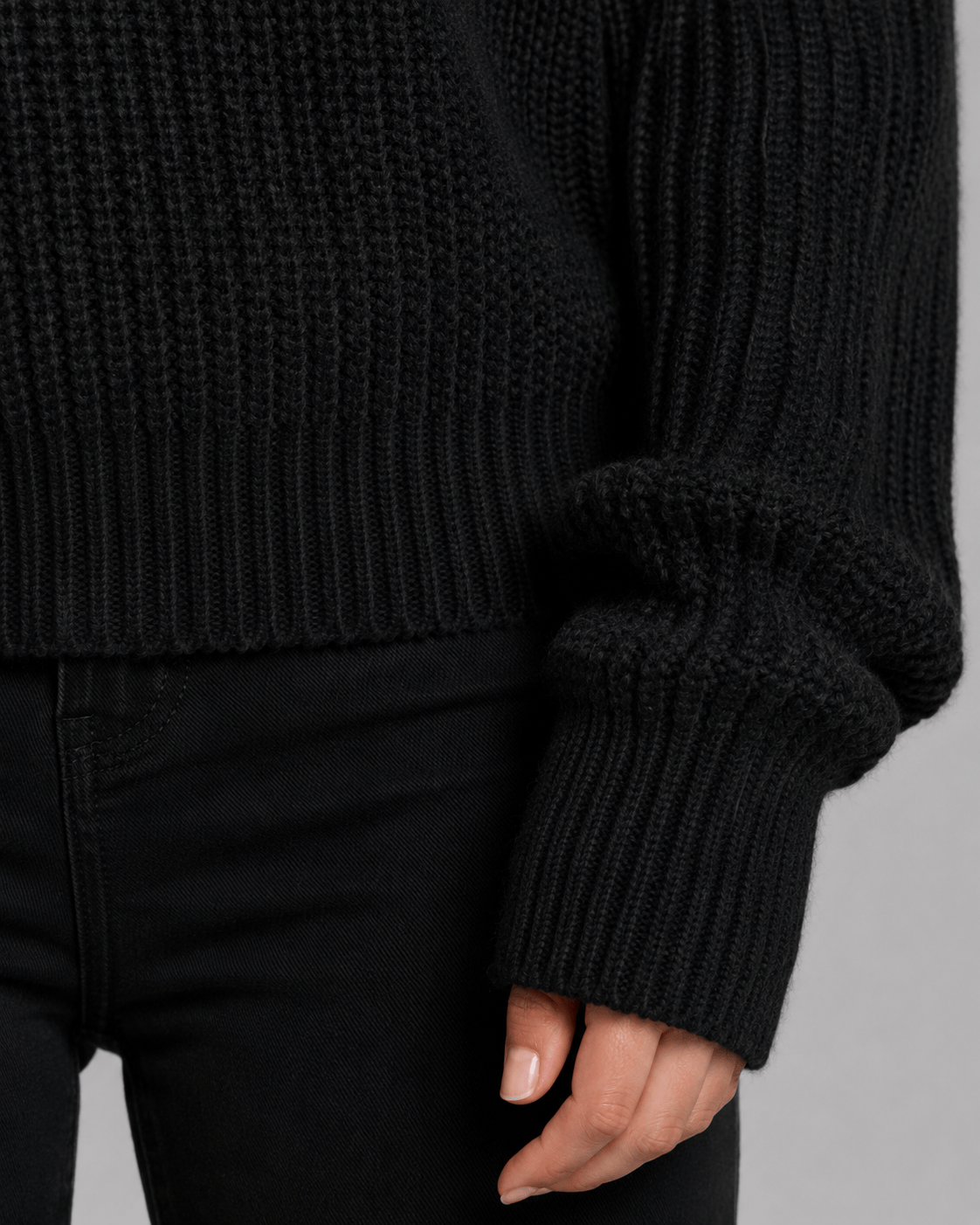 Women's Half-Zip Ribbed Jumper | Cropped Fit & Wide Collar