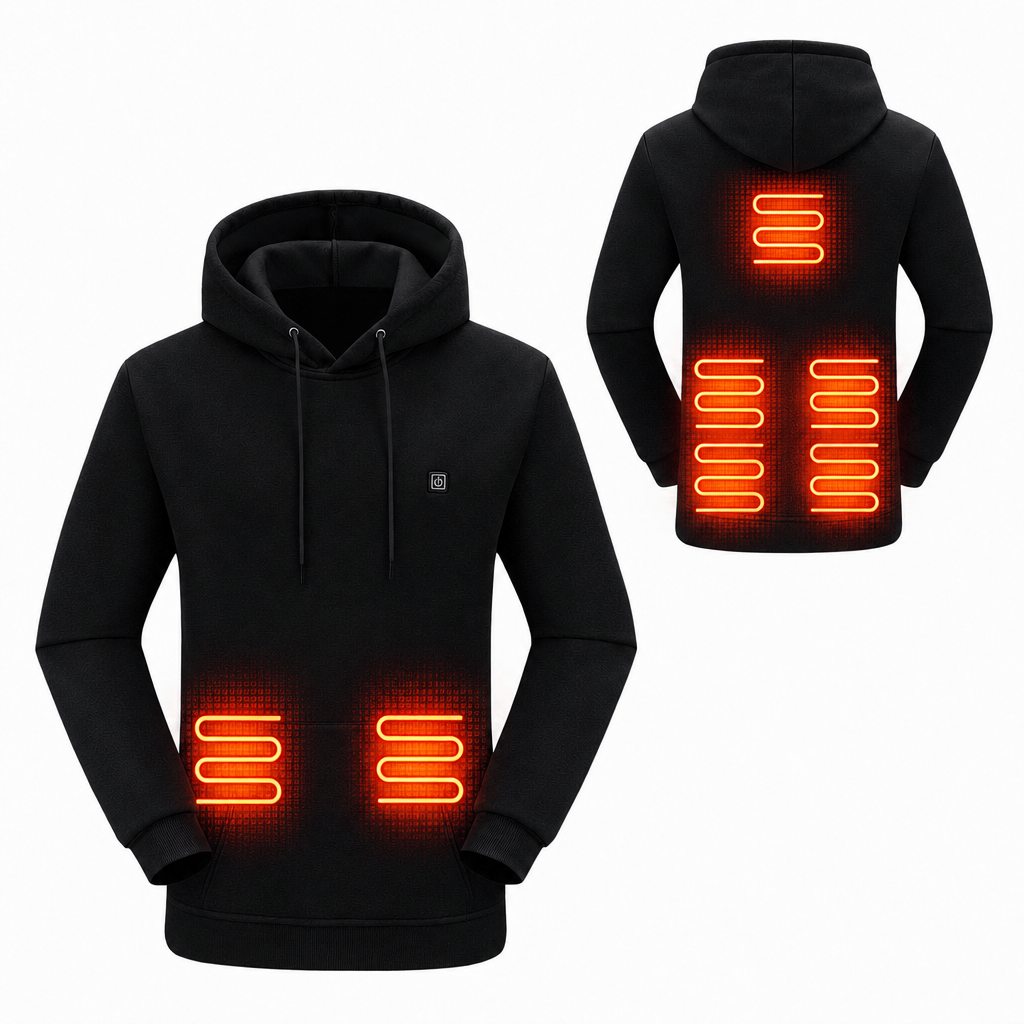 Women's Heated Pullover Hoodie | Drawstring Hood